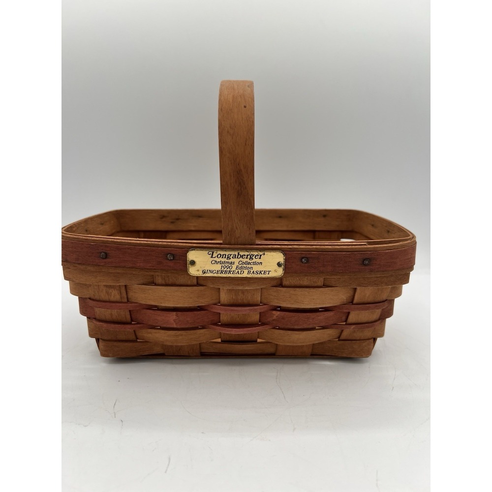 🎄Longaberger 1990 Christmas Collection Gingerbread Basket–Vintage Holiday Charm